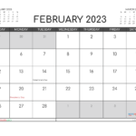 Printable February 2023 Calendar Free 12 Templates