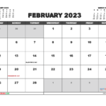 Printable February 2023 Calendar Free 12 Templates