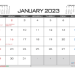 Printable January 2023 Calendar Free 12 Templates