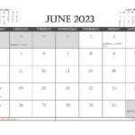 Printable June 2023 Calendar Free 12 Templates