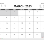 Printable March 2023 Calendar Free 12 Templates