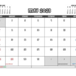 Printable May 2023 Calendar PDF 3 Month Calendar In 2021 Printable