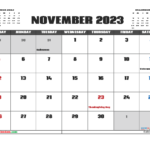 Printable November 2023 Calendar Free 12 Templates