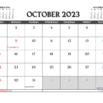 Printable October 2023 Calendar Free 12 Templates