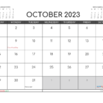 Printable October 2023 Calendar Free 12 Templates