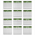 Printable Yearly Calendar Sample Printable Yearly Calendar Yearly