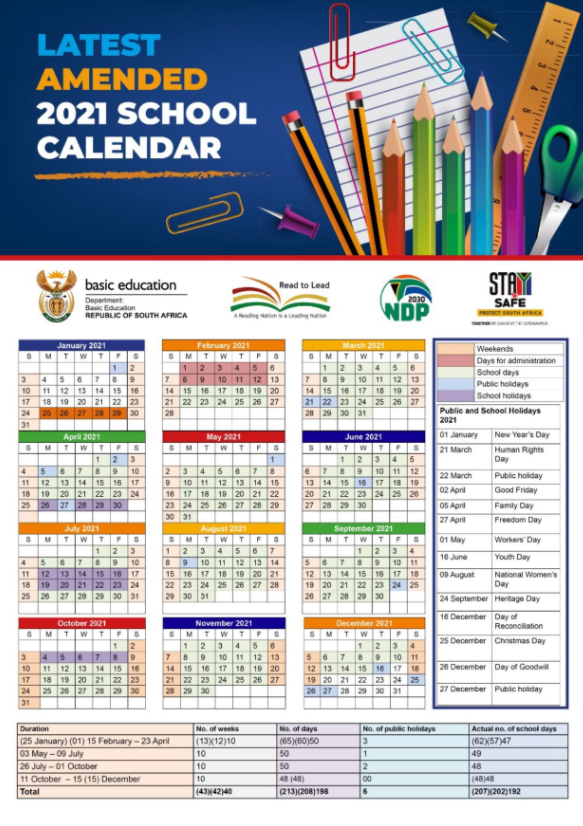 South Africa s Updated 2021 School Calendar Including New Term Dates