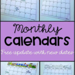 The Free Editable Monthly Calendar Teachers Teacher Calendar