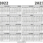 Two Year Calendar 2022 And 2023 Free Printable 2 Year Calendar