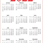 UK 2022 Free Printable Calendars Vertical Printable Calendars
