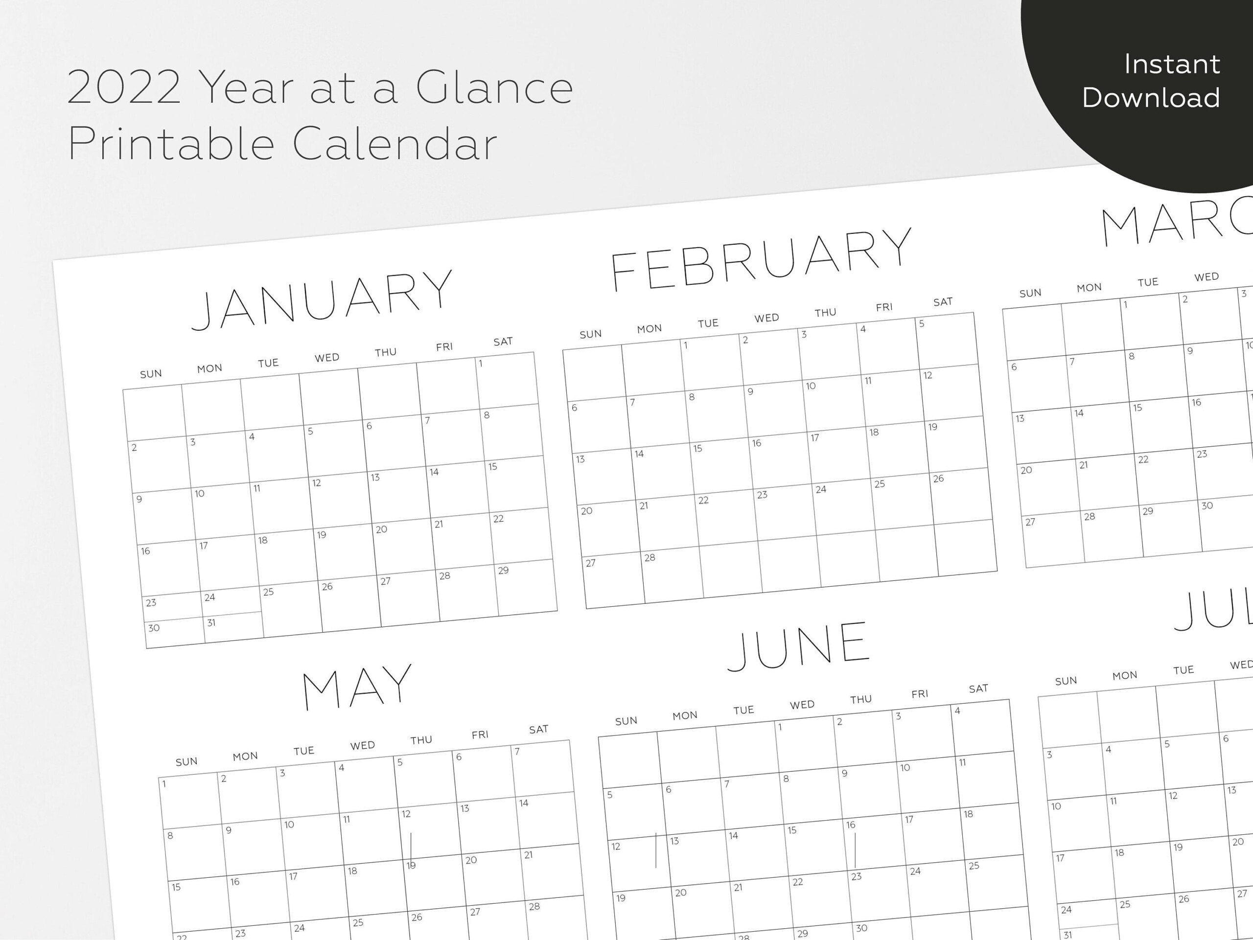 Months Of The Year Calendar 2023 Printable - YearlyCalendars.net