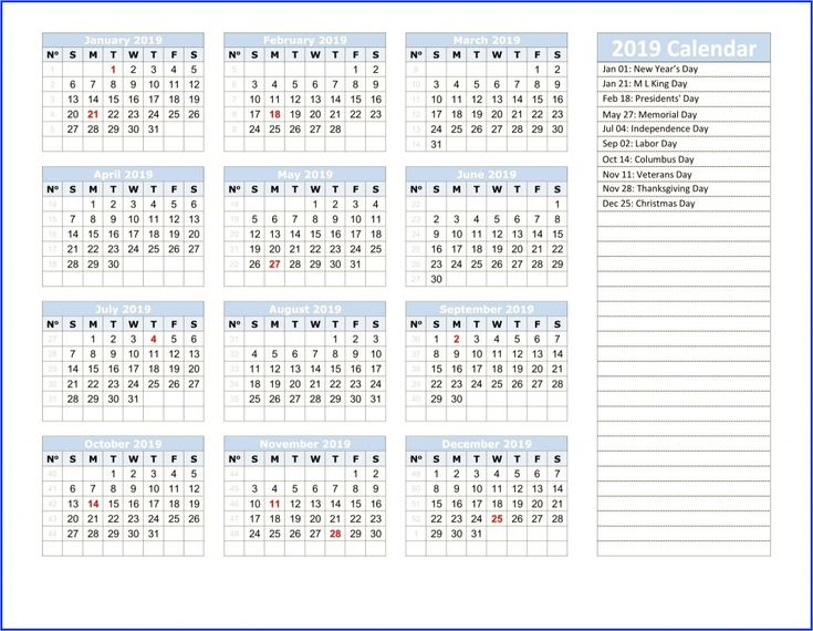 Yearly Calendar 2019 Template With Nsw Holidays Printable 2019 Calendar 
