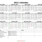 Yearly Calendar 2021 Free Download And Print