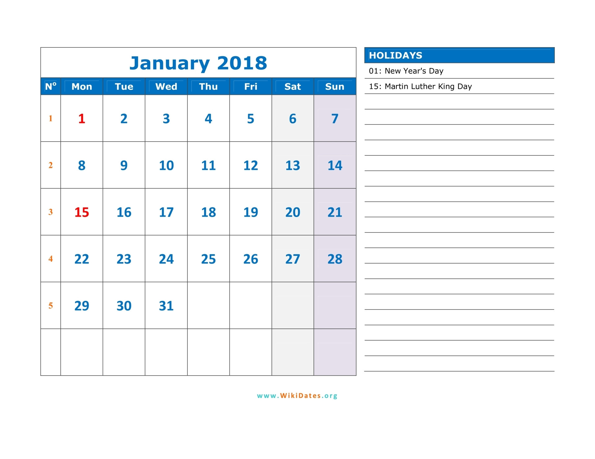 12 Month Financial Year Calendar