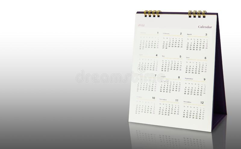 12 Months Desk Calendar Year 2022 Stock Illustration Illustration Of 