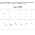 2012 12 Month Basic Calendar any Year