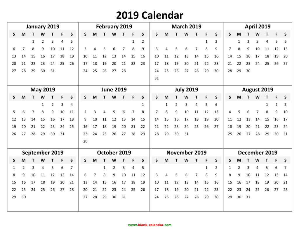 2019 Yearly Calendar FREE DOWNLOAD Freemium Templates