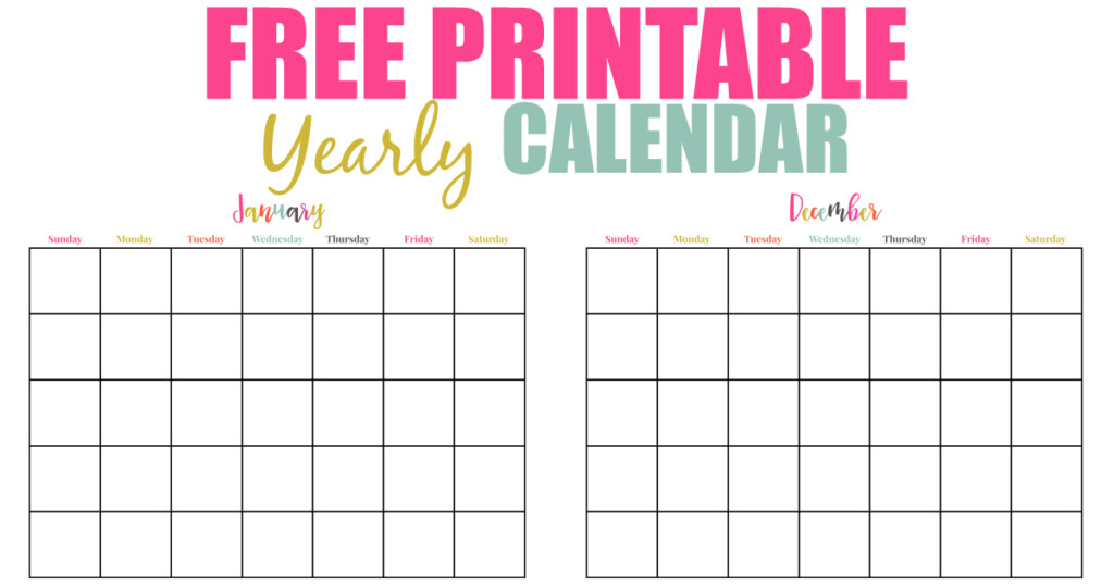 2020 Blank Yearly Calendar Template Free Printable Templates 