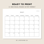 2022 2023 Mid Year Calendar Printable 2023 Monthly Planner Etsy