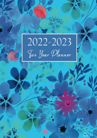 2022 2023 Two Year Planner Watecolor Flower 2 Year Daily Weekly 