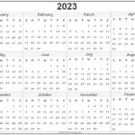 2022 Calendar 2023 Printable Pdf FREE Printable Online