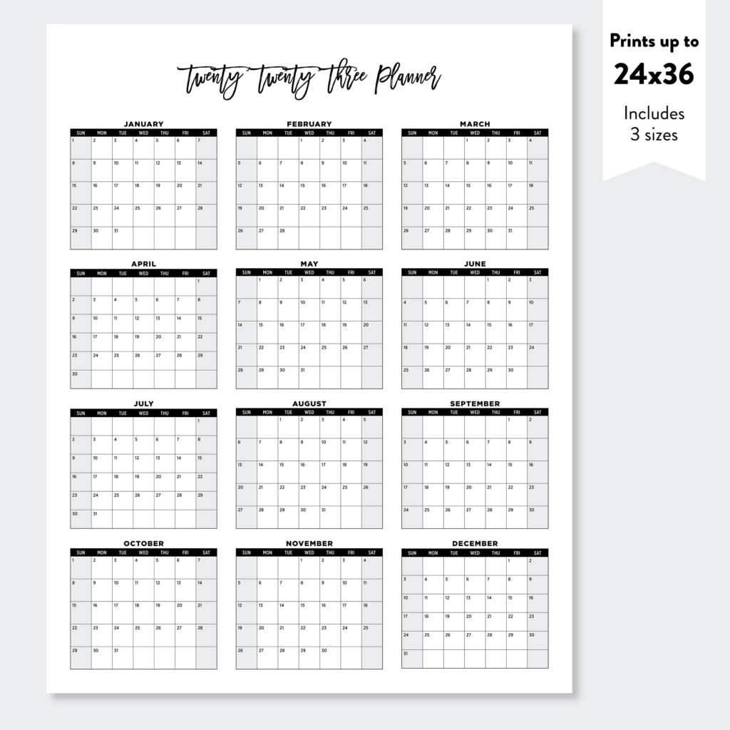 2022 Calendar Printable Uk 2023 Printable Calendar Two Year Calendars 