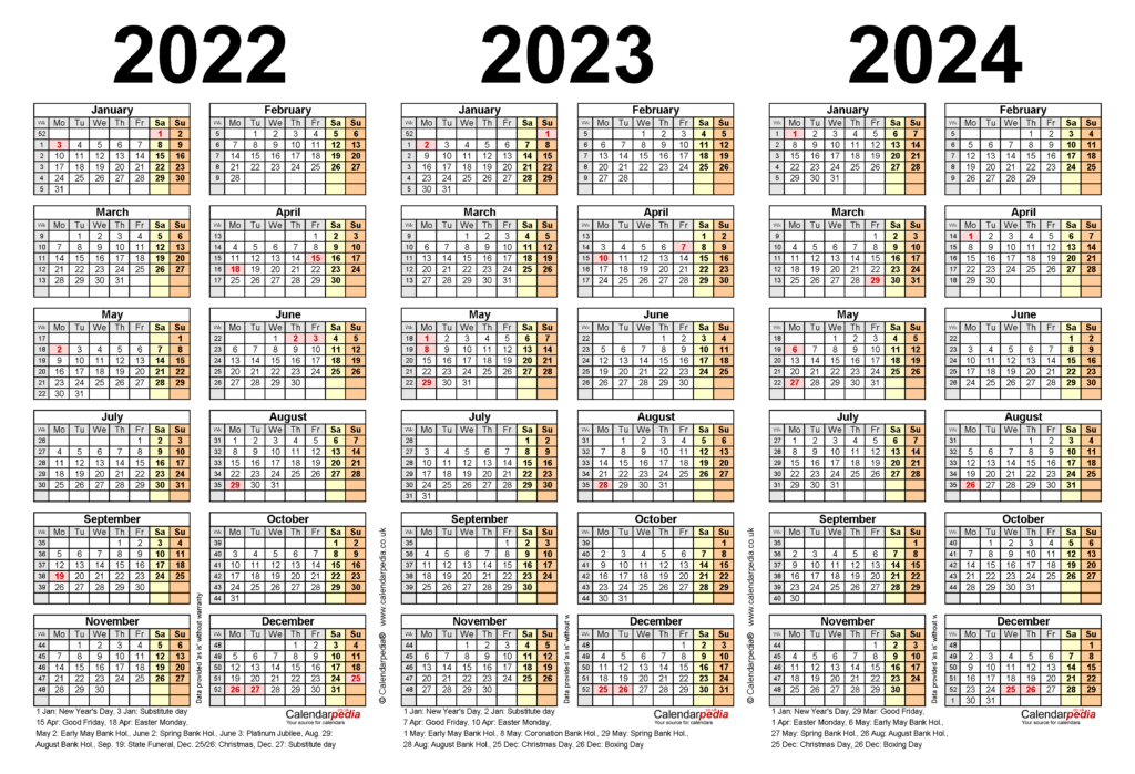 2022 Editable Calendar 2 Year Pocket Calendar 2022 And 2023 Print 