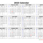 2023 Calendar Free Printable Summafinance