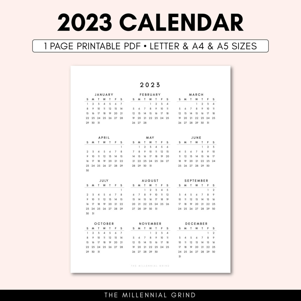 2023 Calendar Printable 2023 Calendar Template 2023 Etsy sterreich