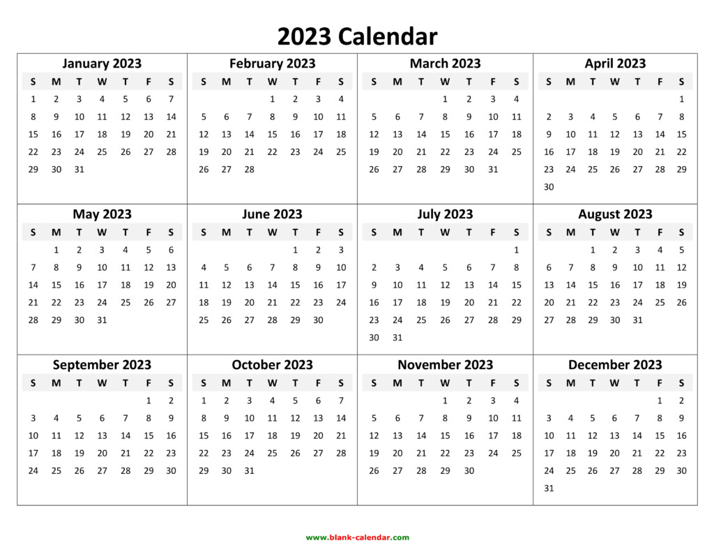 2023 Calendar Printable Pdf Crownflourmills