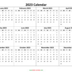 2023 Calendar Printable Pdf Crownflourmills