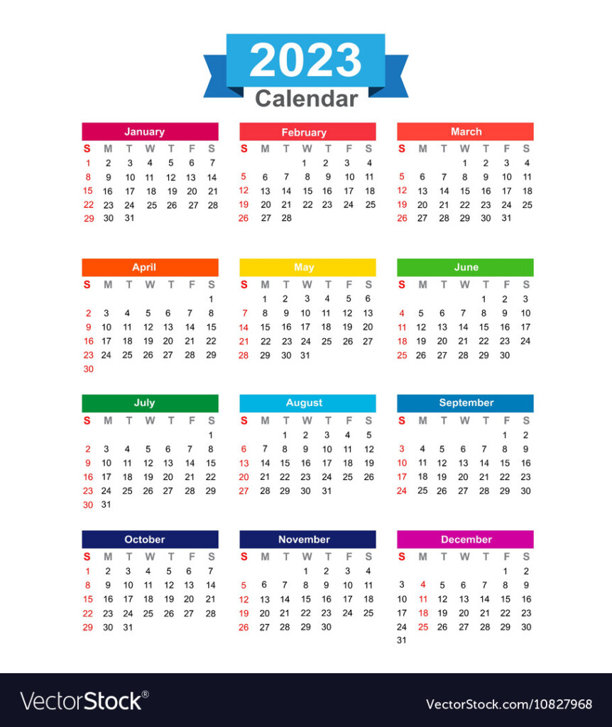 2023 Calendar Vector 2023 Calender