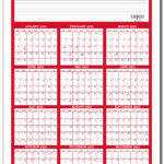2023 HUGE Year At A Glance LAMINATED DRY ERASE Calendar With Erasable