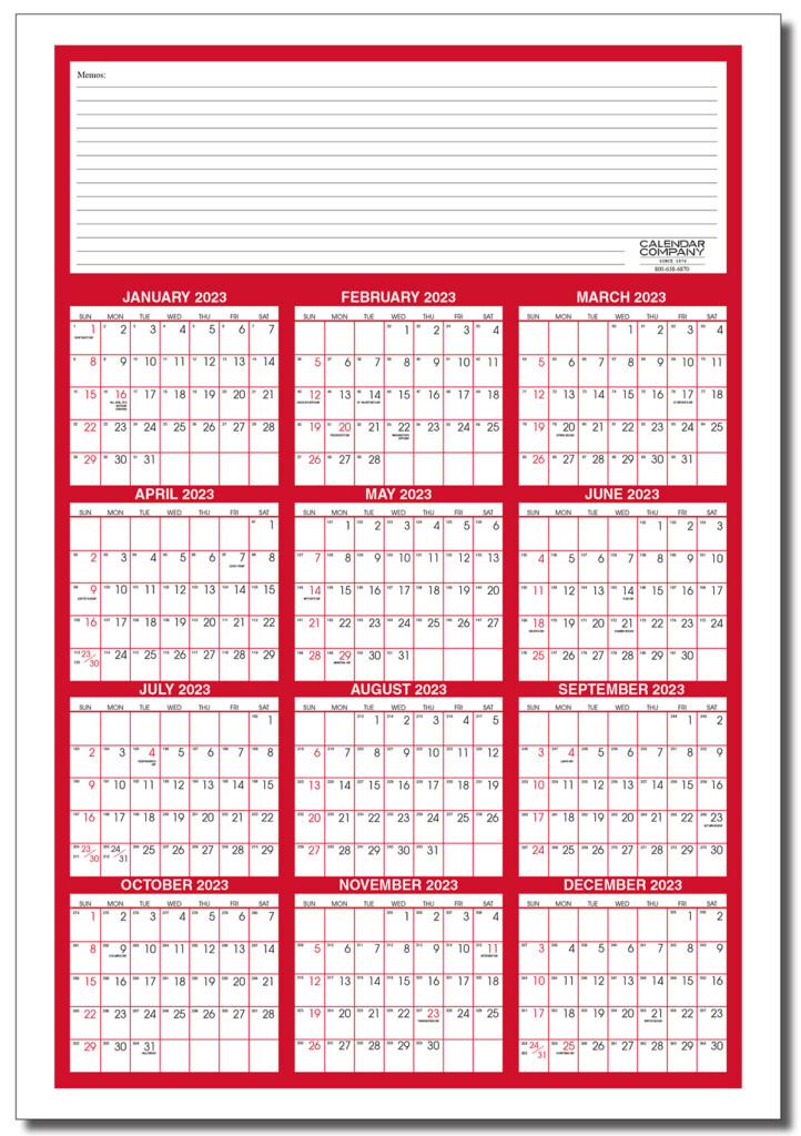2023 HUGE Year At A Glance LAMINATED DRY ERASE Calendar With Erasable 