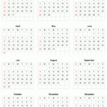 2023 Printable Calendar Full Year Calendar Grid Style