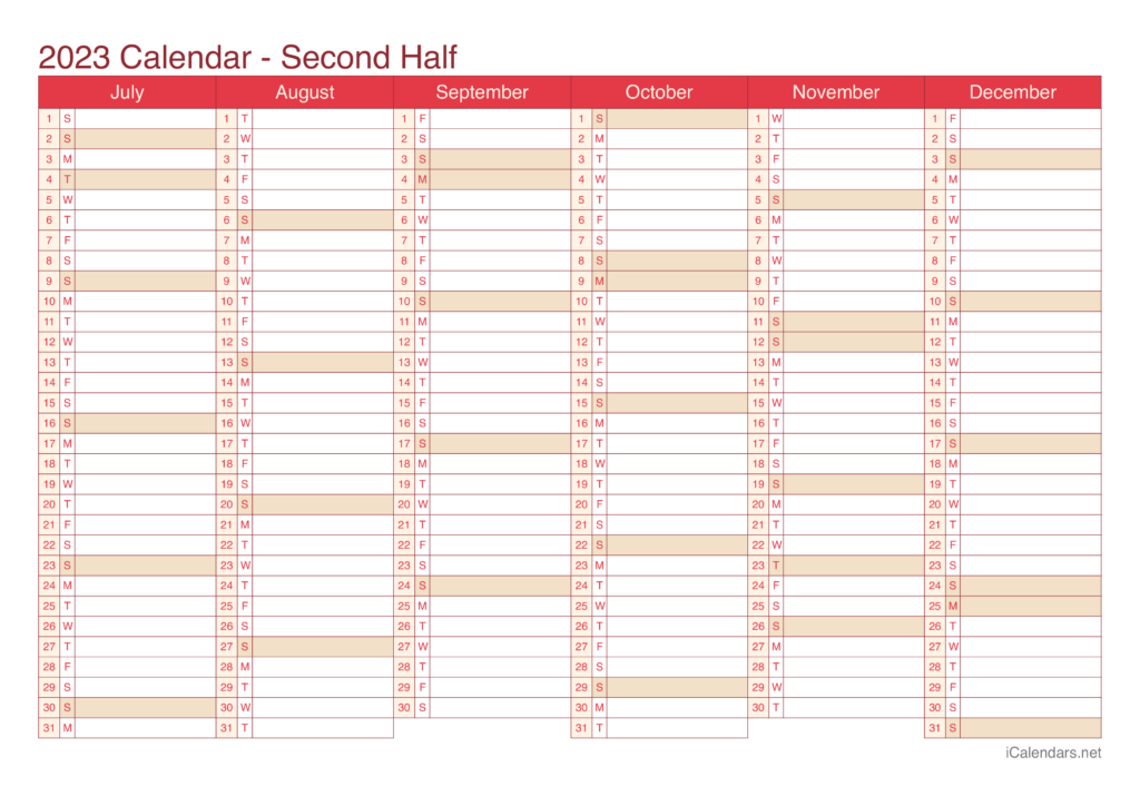 2023 Printable Calendar PDF Or Excel Icalendars