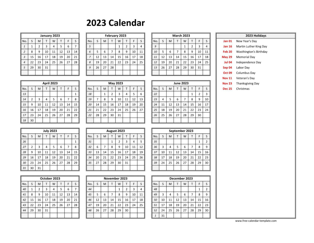 2023 Year Calendar Free 2023 Word Calendar Portal Berita Informasi 