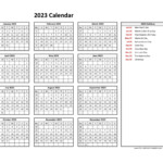 2023 Yearly Calendar With Notes Aria Art