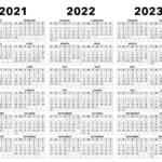 3 Year Calendar 2021 To 2023 Calendar Options