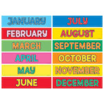 4 Pk Monthly Calendar Cards 12 Per Pk In 2021 Month Name In English