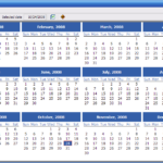 AMP Calendar Calendar With The Twelve Months Of Any Year And The