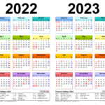 Awasome 2023 Calendar 2022 Calendar With Holidays Printable 2023