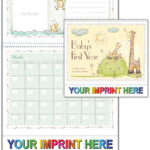 Baby s First Year Calendar 11 X 19 Imprinted Spiral Bound Drop Ad