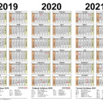 Best Multiple Year Printable Calendar Calendar Printables Free
