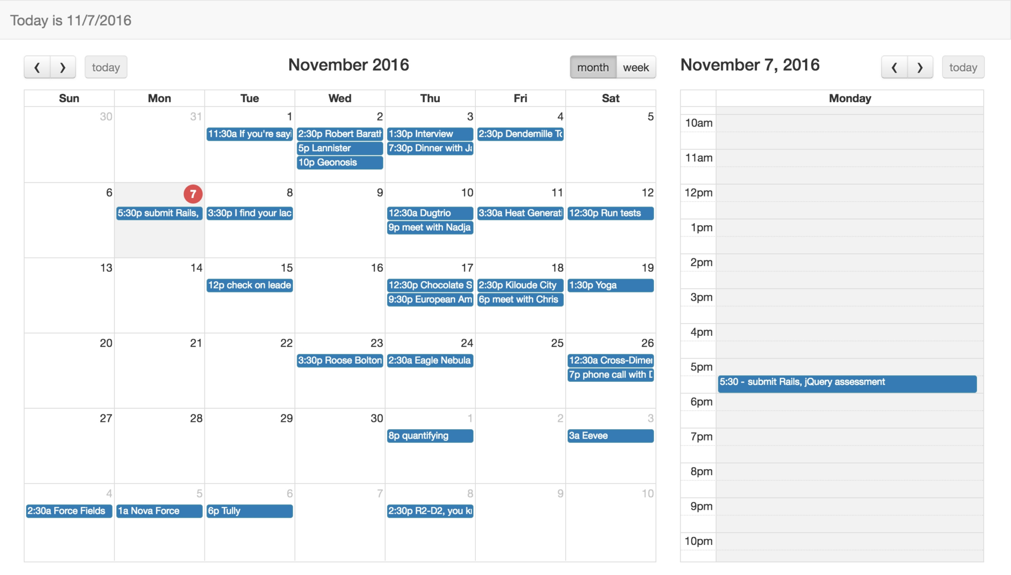 Month Year Calendar In Javascript
