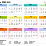 Calendar 2023 UK Free Printable Microsoft Word Templates From 7