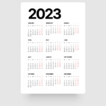 Calendar For 2023 Year Week Starts On Monday Vector Image All In One