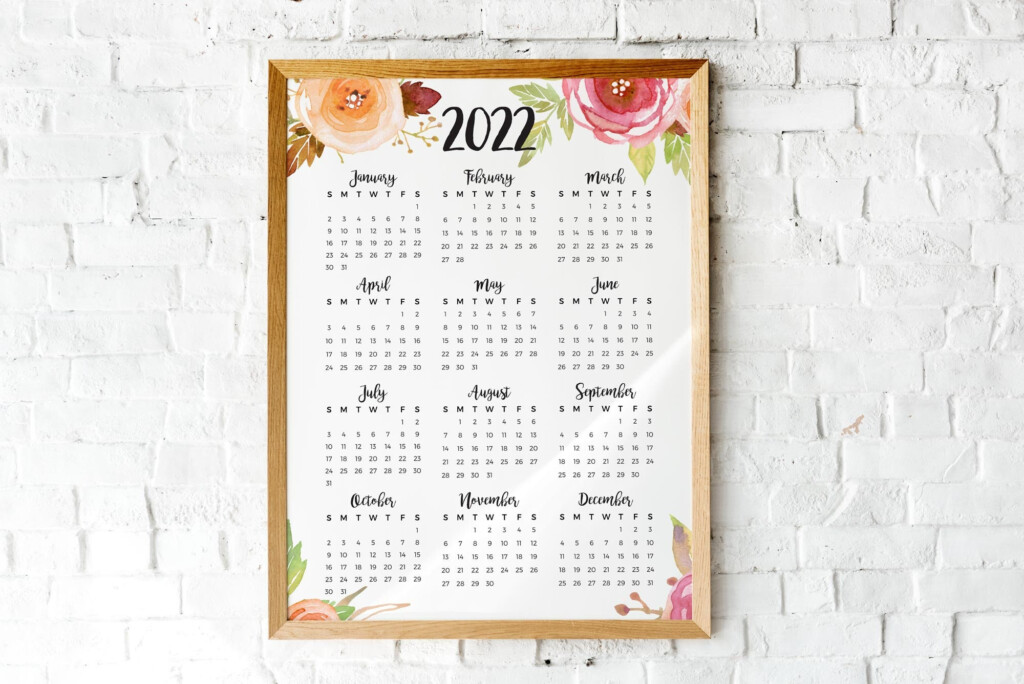Calendar Year At A Glance Calendar Inspiration Design Downloadable 