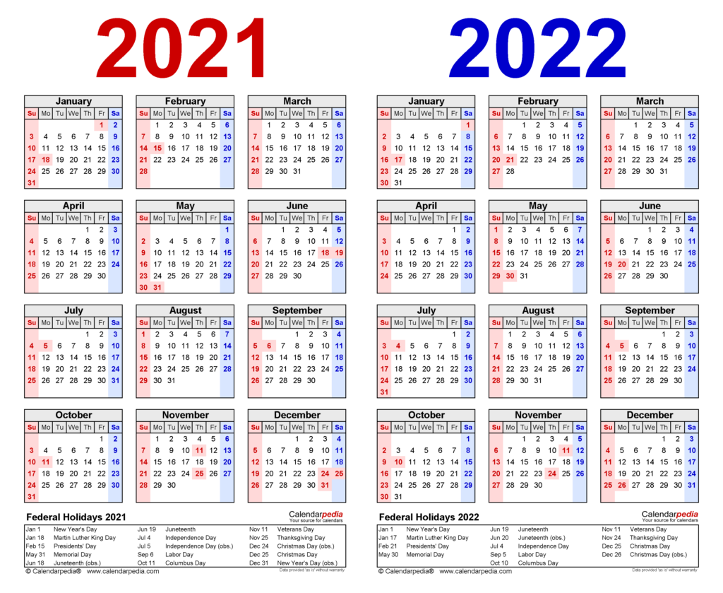 Calendario 2021 Y 2022 Word Zona De Informaci n