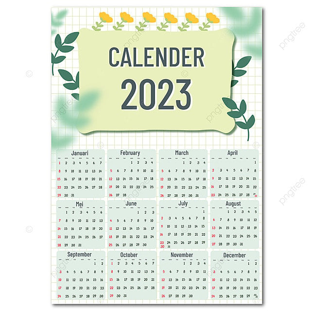 Calender 12 Month 2023 Year Wall Template Download On Pngtree